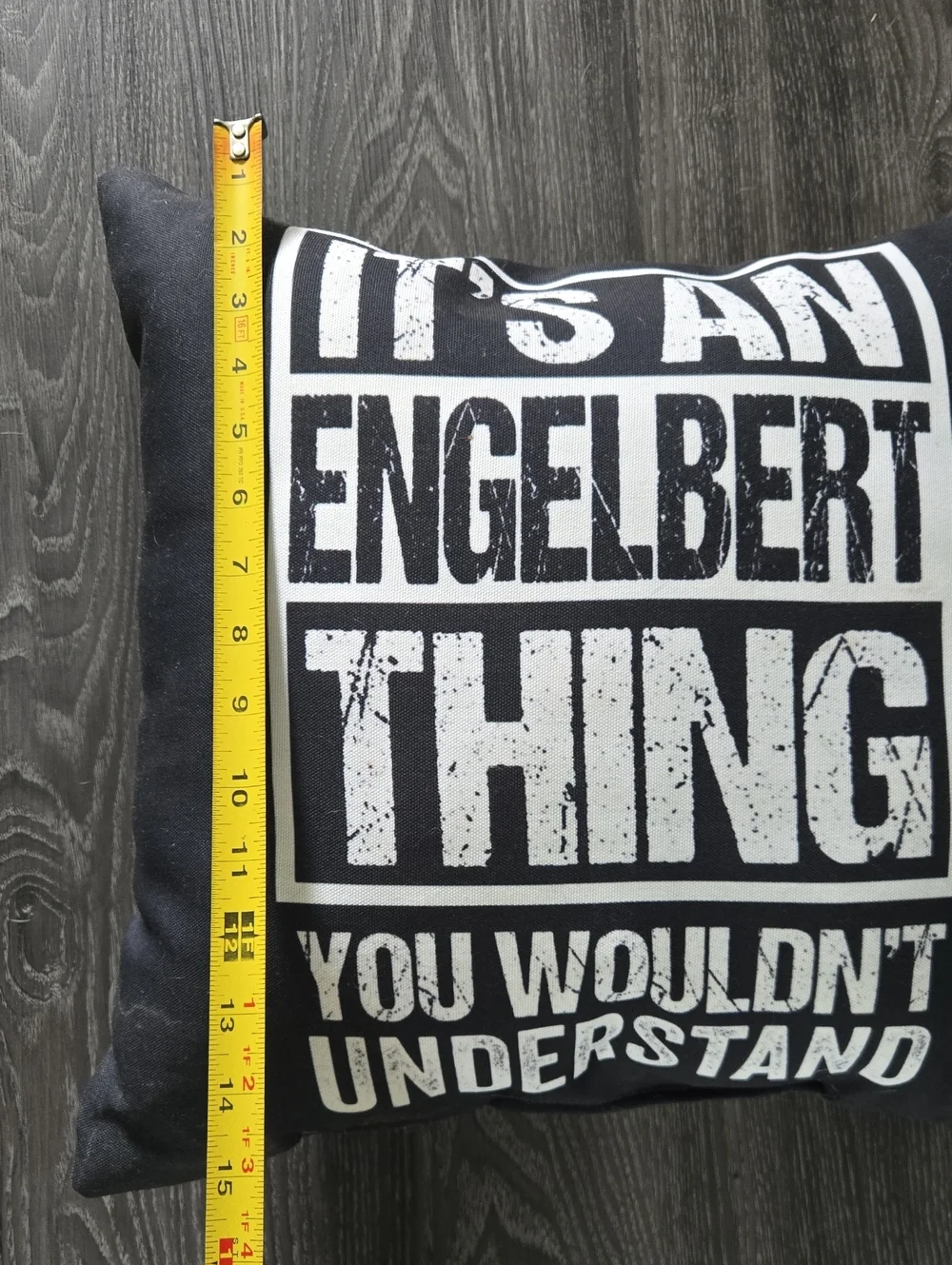 Black 'It's an Engelbert Thing' Decorative Accent Pillow